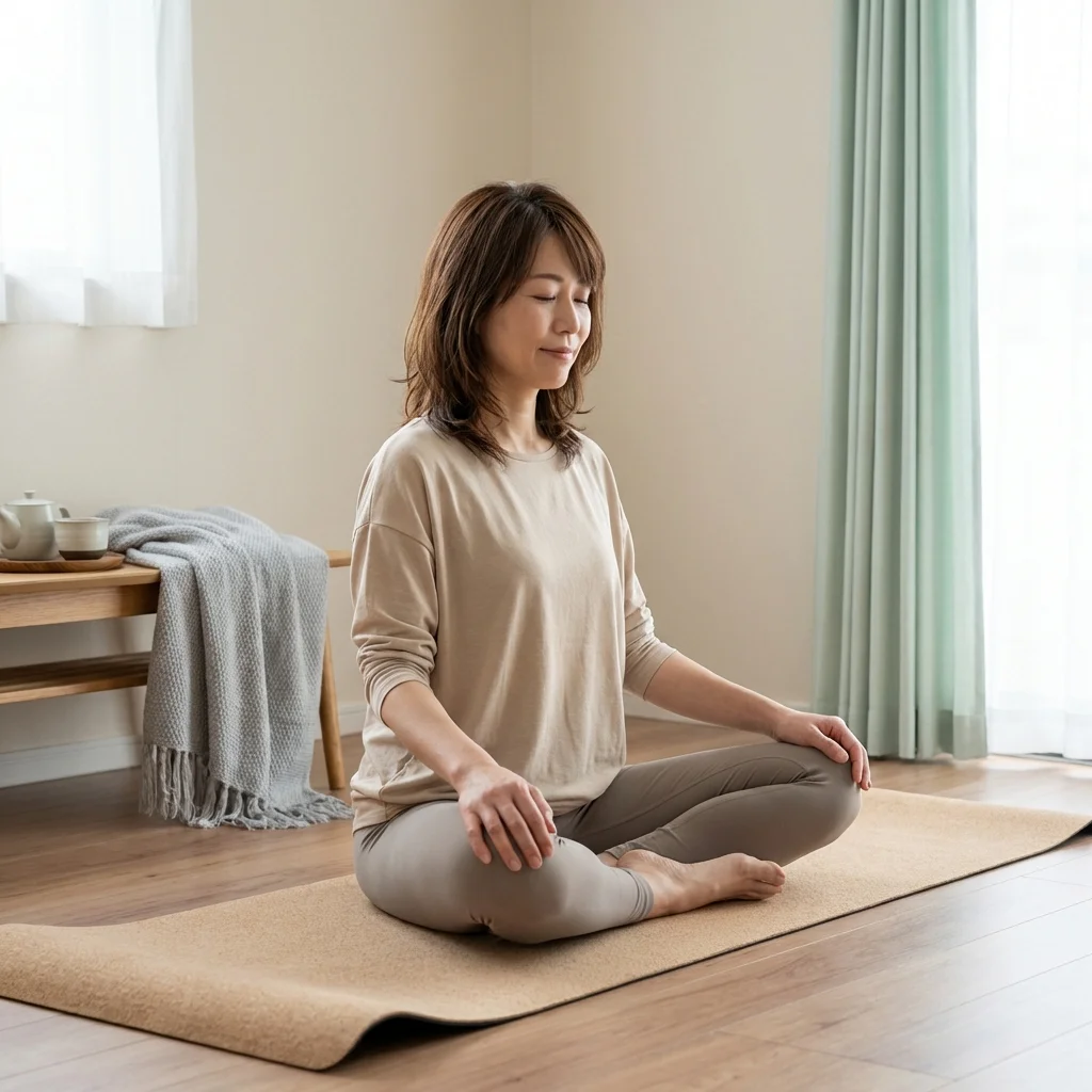 オンラインでヨガの解剖学講義を受けながらノートを取る様子