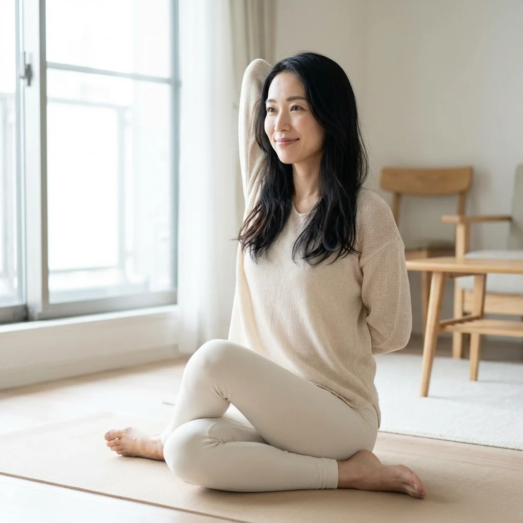 オンラインでヨガの解剖学講義を受講しながらノートを取る様子