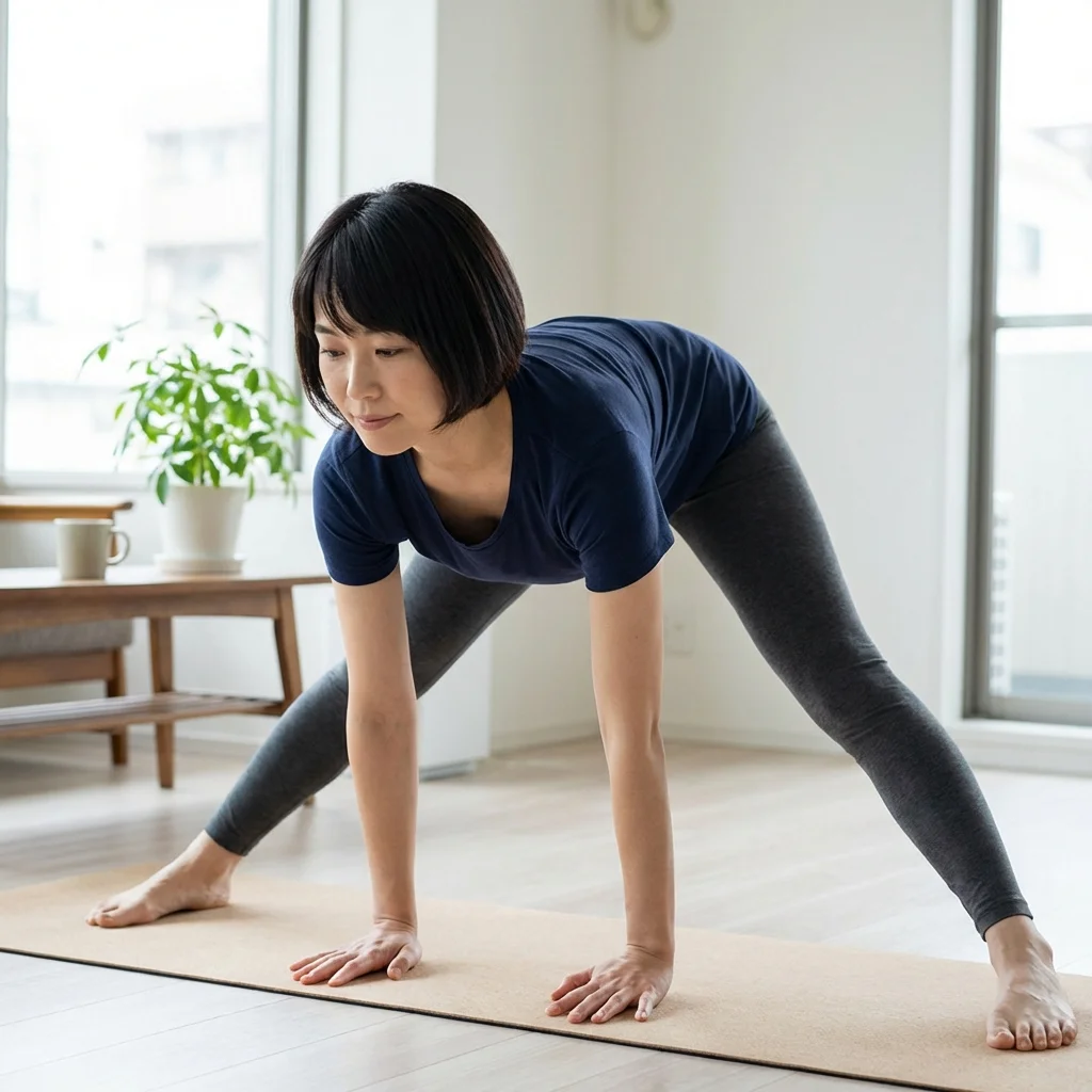 ヨガインストラクター資格をオンラインで学ぶ様子