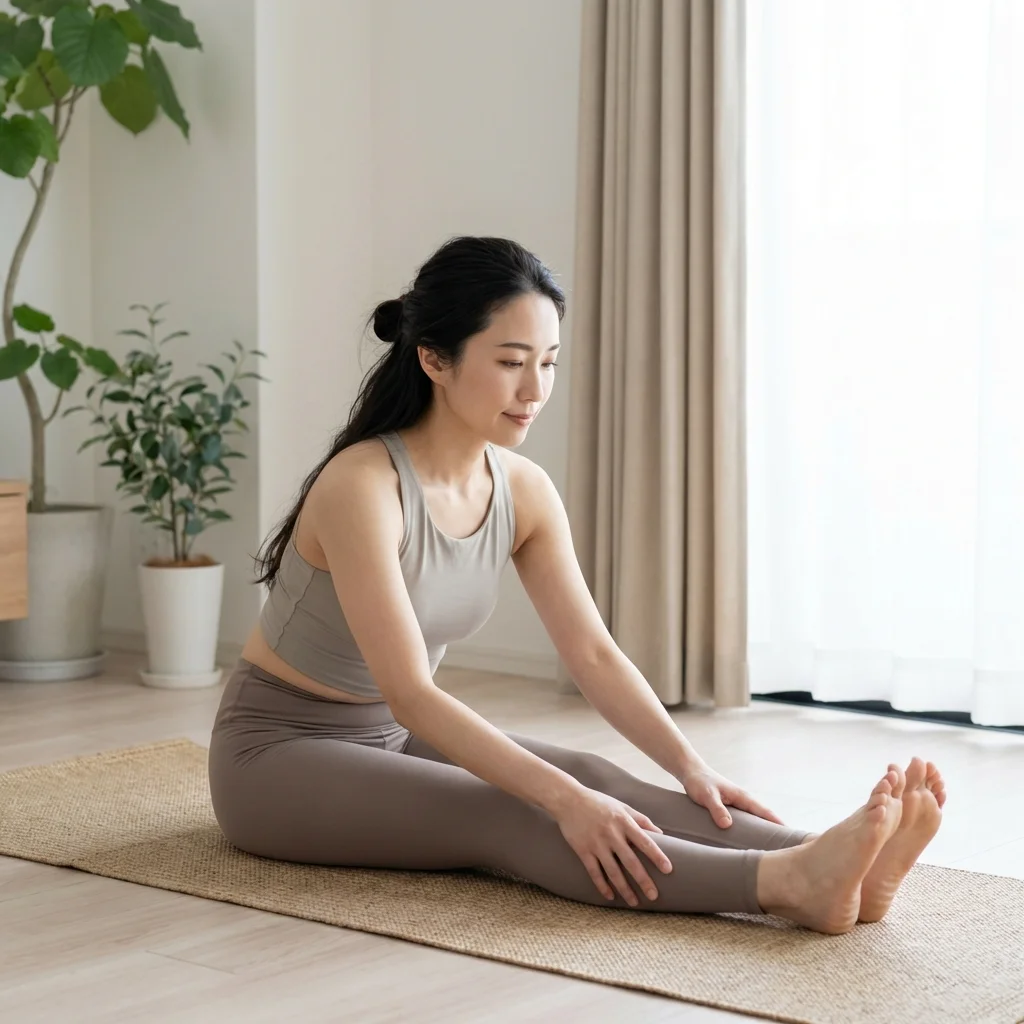 ヨガ資格の学び方を学習するためにテキストを読む女性