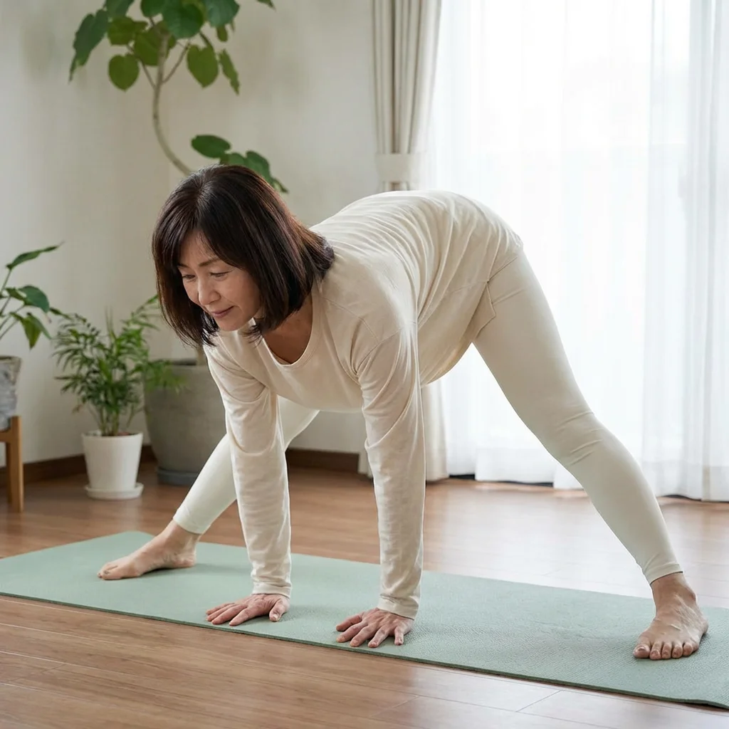 ヨガ資格取得に向けて学習計画を立てている様子