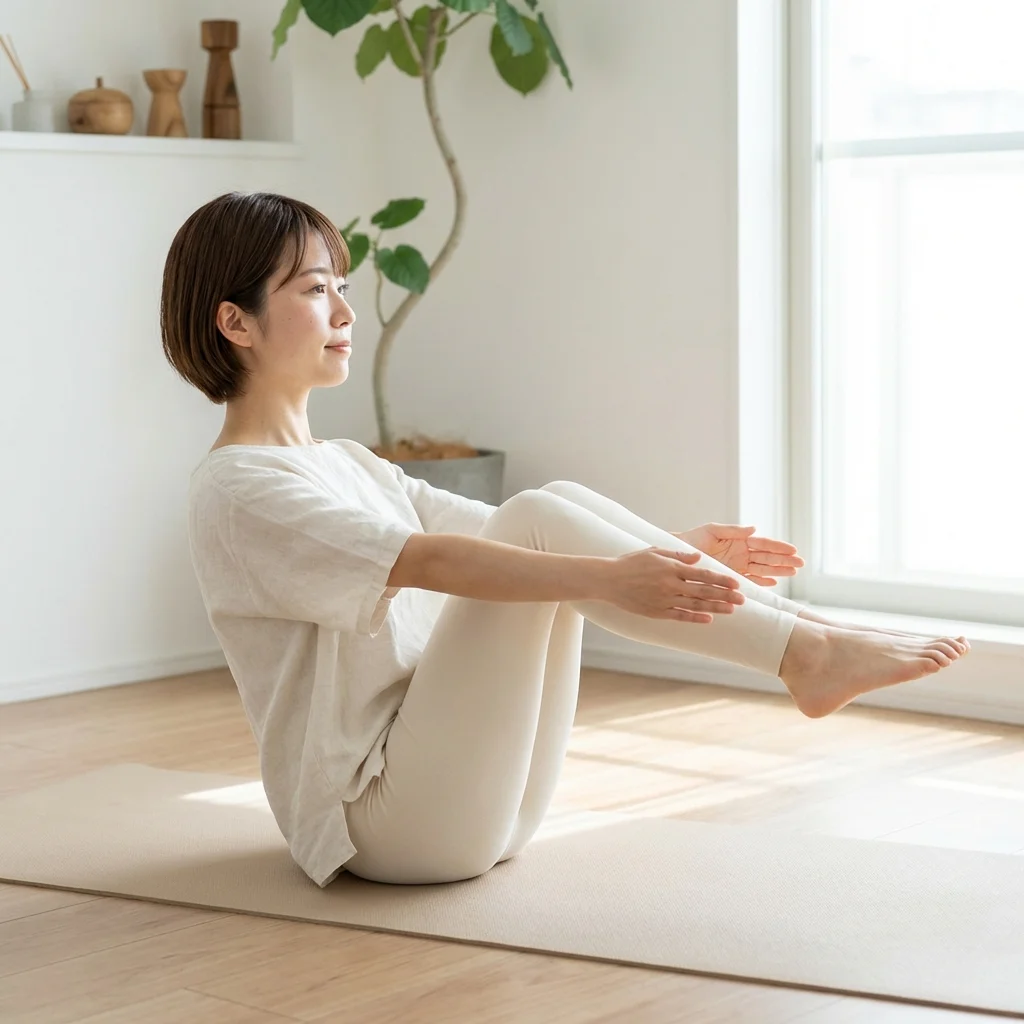 ヨガ資格取得後にインストラクターとして指導する女性の実践シーン