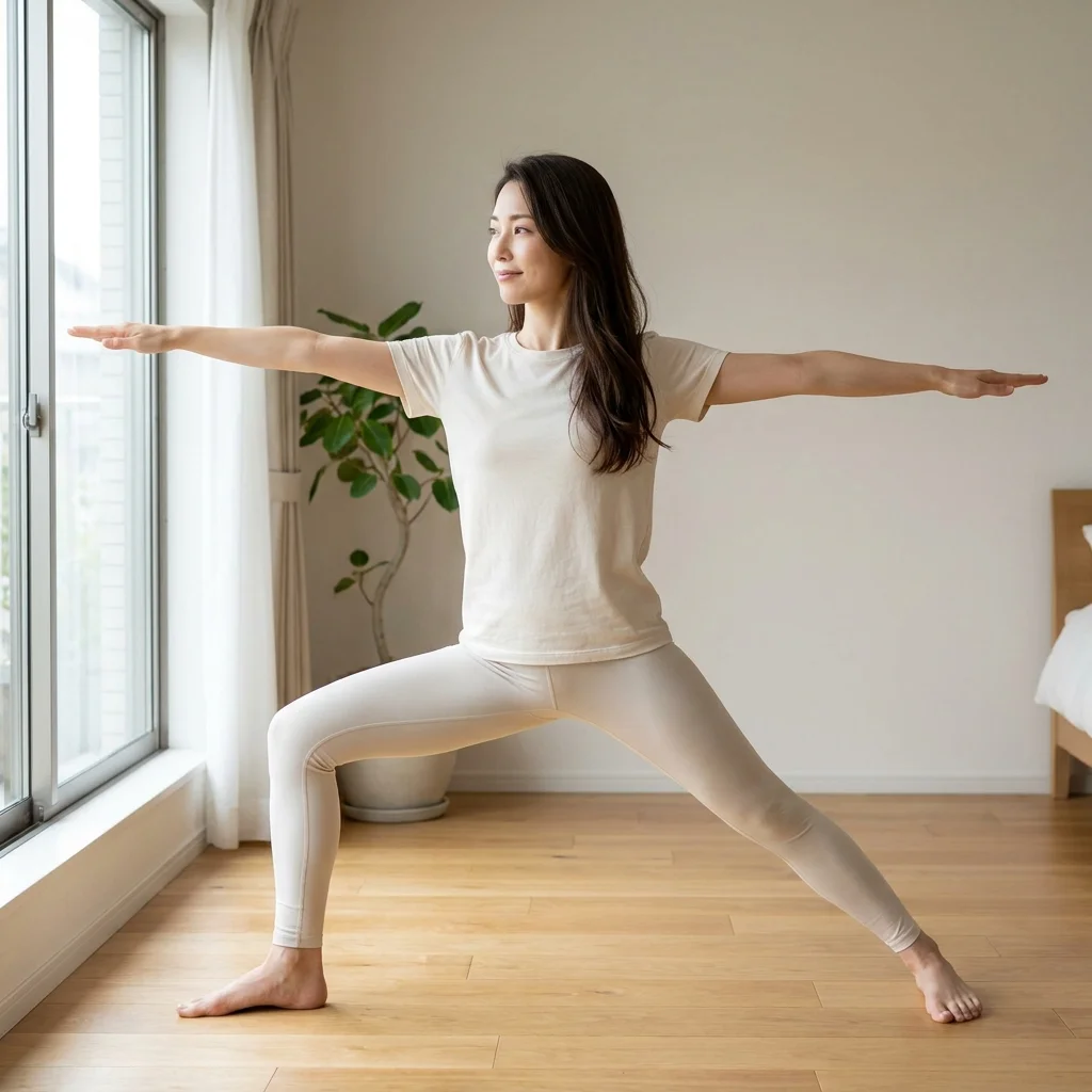 少人数のヨガクラスで解剖学の知識を実践に応用する様子