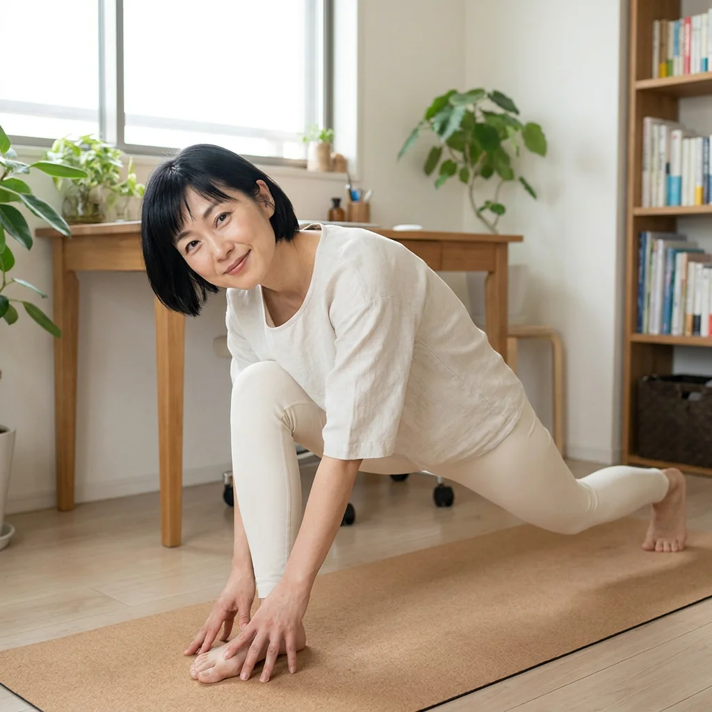 ヨガインストラクターによるマンツーマン指導の様子
