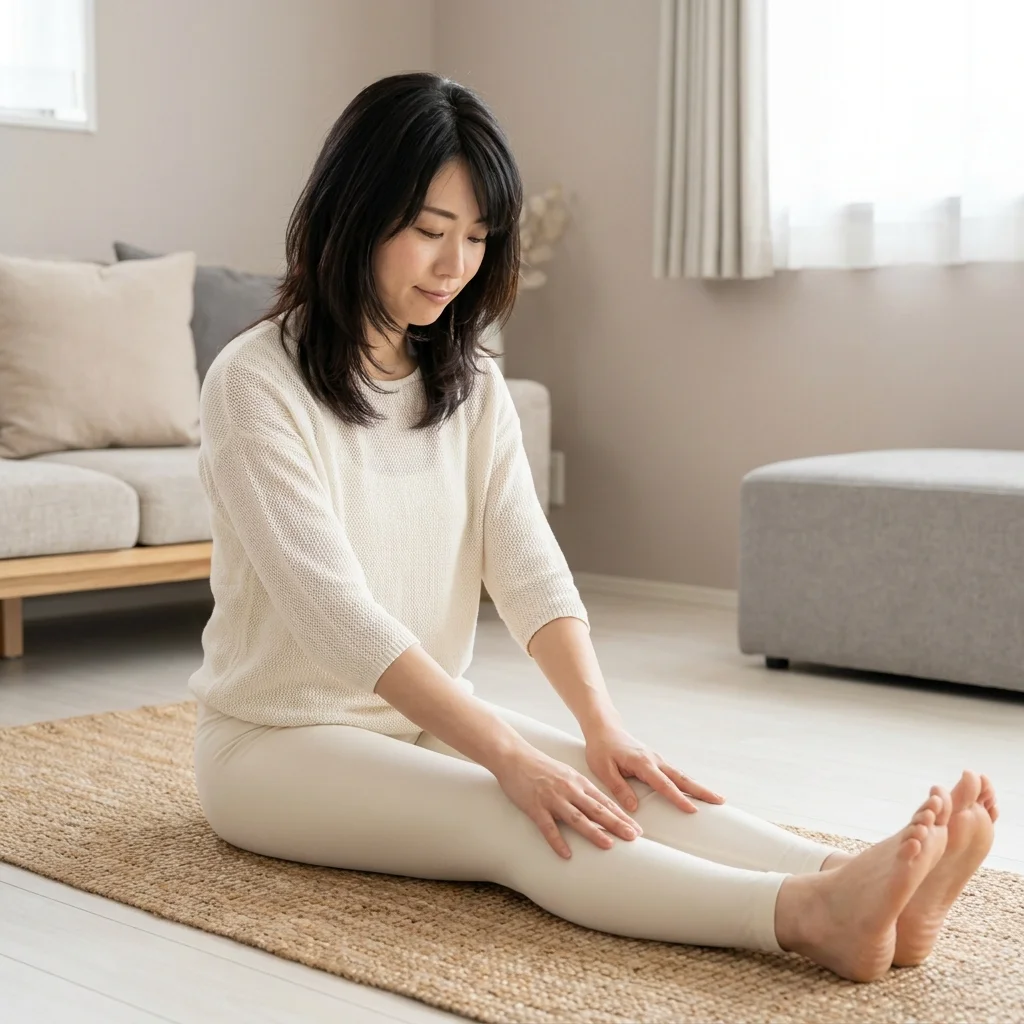日常生活の中でヨガを実践する女性のイメージ