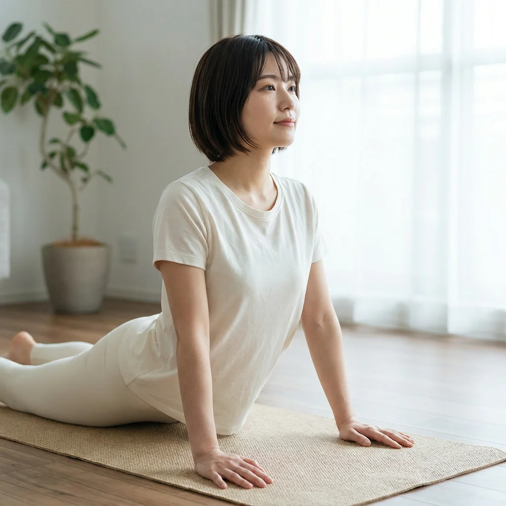 オンラインのマンツーマンセッションでポーズを確認する女子
